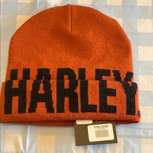 Harley Davidson, cuffed orange Beanie nwt